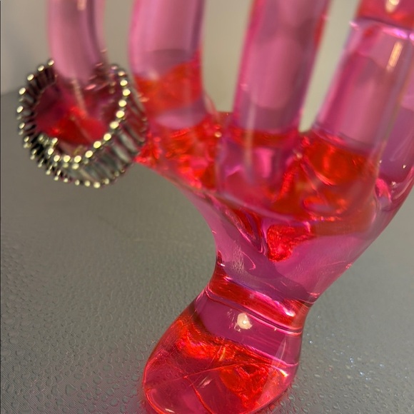 Purple and Silver Statement Earrings - Picture 3 of 6